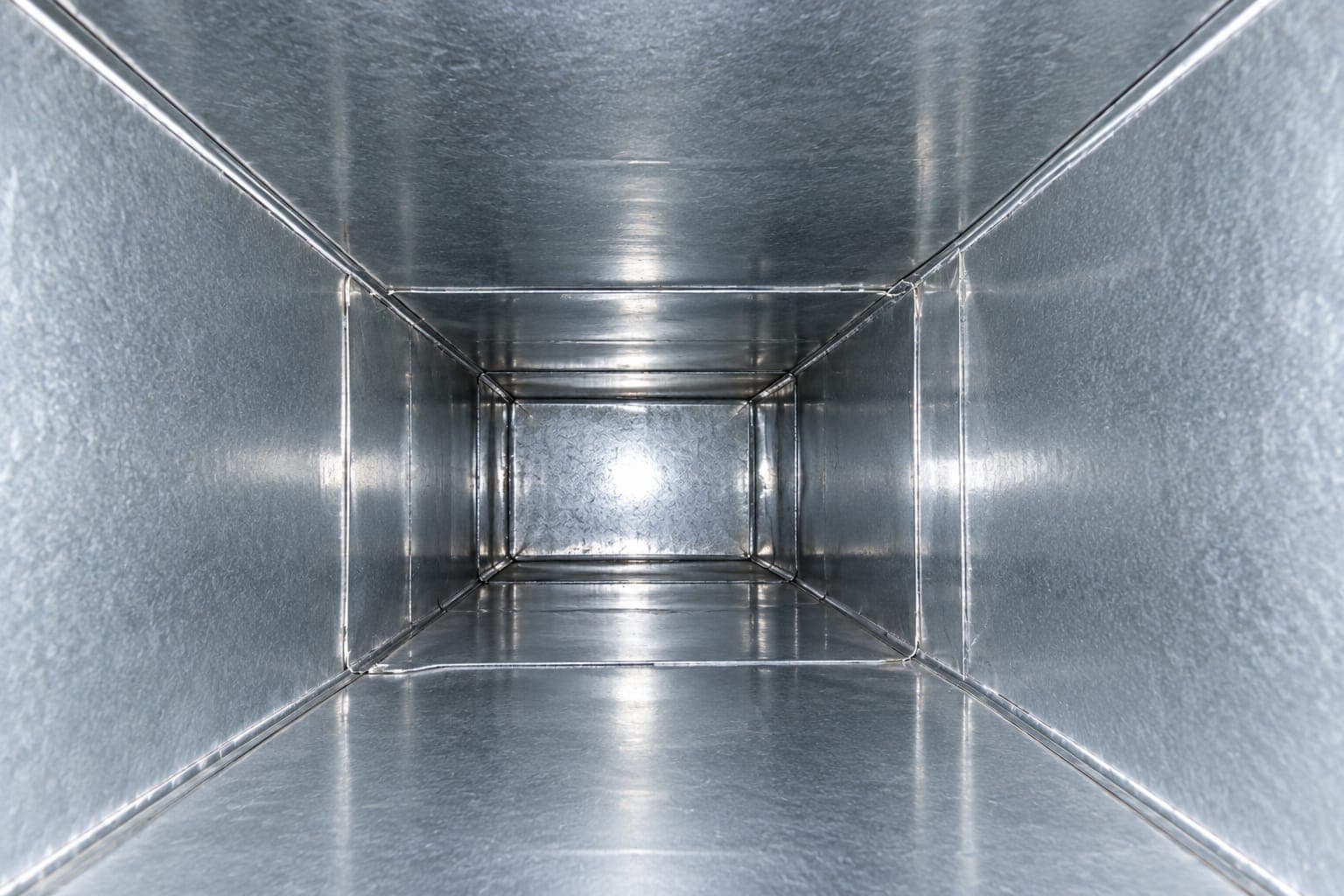 Ductwork after cleaning